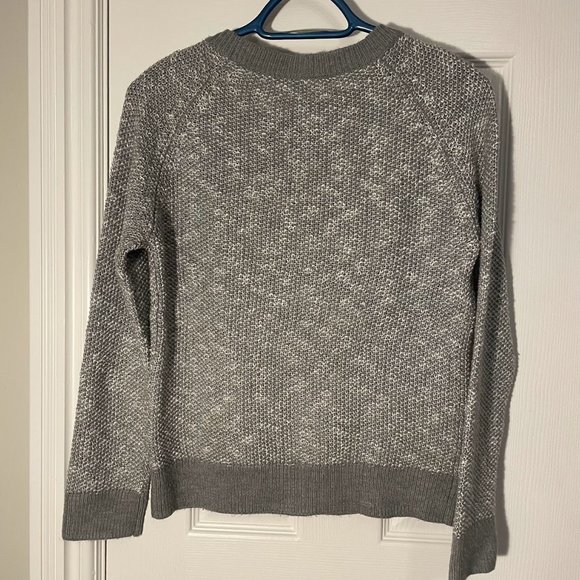 OAK + FORT Knit Pullover Sweater Size Medium Grey Crewneck Long Sleeve - Picture 4 of 4
